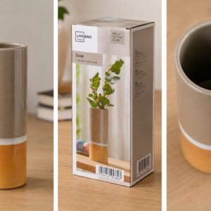 Vaza ceramica decorativa Livarno Home – Design modern, bej