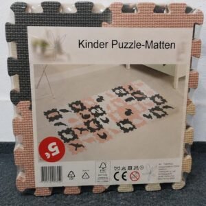 Covoras puzzle din spuma pentru copii – set cu piese si animale detasabile (Kinder Puzzle-Matten)