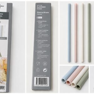 Set 4 Paie Reutilizabile din Silicon Livarno Home + Perie de Curatare