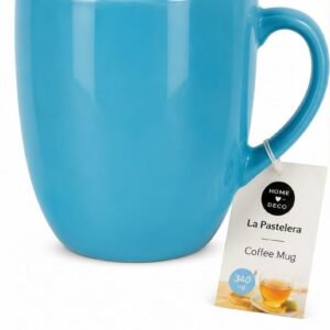 Cana ceramica albastra – 350 ml, pentru cafea, ceai sau bauturi calde