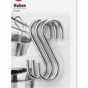 Set 3 cârlige metalice tip S JES Collection – pentru bucatarie, baie sau depozitare