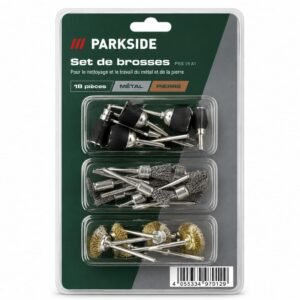 Set 18 perii si accesorii abrazive Parkside pentru mini-polizor / unealta rotativa