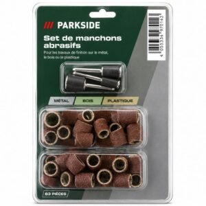 Set 63 mansoane abrazive Parkside pentru mini-polizor / unealta rotativa