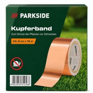 Banda din cupru Parkside 5 cm × 10 m – protectie împotriva melcilor si limacsilor