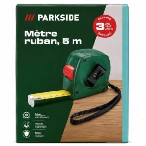 Ruleta profesionala Parkside 5 m cu frâna si blocare