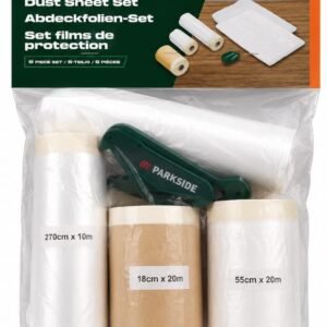 Set PARKSIDE 6 piese pentru protectie la vopsire – folii de acoperire si banda de mascare