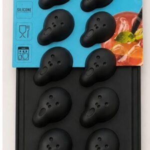 Forma din silicon pentru cuburi de gheata Halloween Tasty – 10 fantome, negru