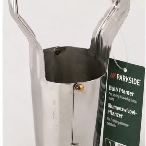 Plantator manual Parkside pentru bulbi si rasaduri, inox, mâner din lemn