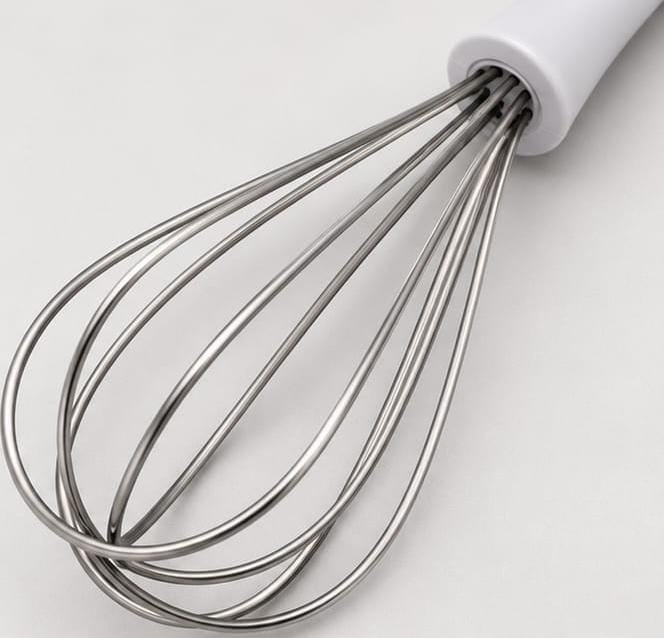 Tel de bucatarie din inox cu mâner ergonomic – ideal pentru amestecat si batut oua, creme si sosuri - imagine 4