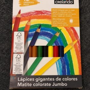 Creioane colorate Jumbo Crelando – set 12 culori, noi