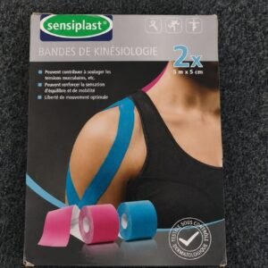 Benzi de kinesiologie Sensiplast, 2 × 5 m × 5 cm – Roz/Albastru4250527628300