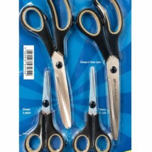 Set 4 foarfeci W5 din otel inoxidabil – noi, în ambalaj