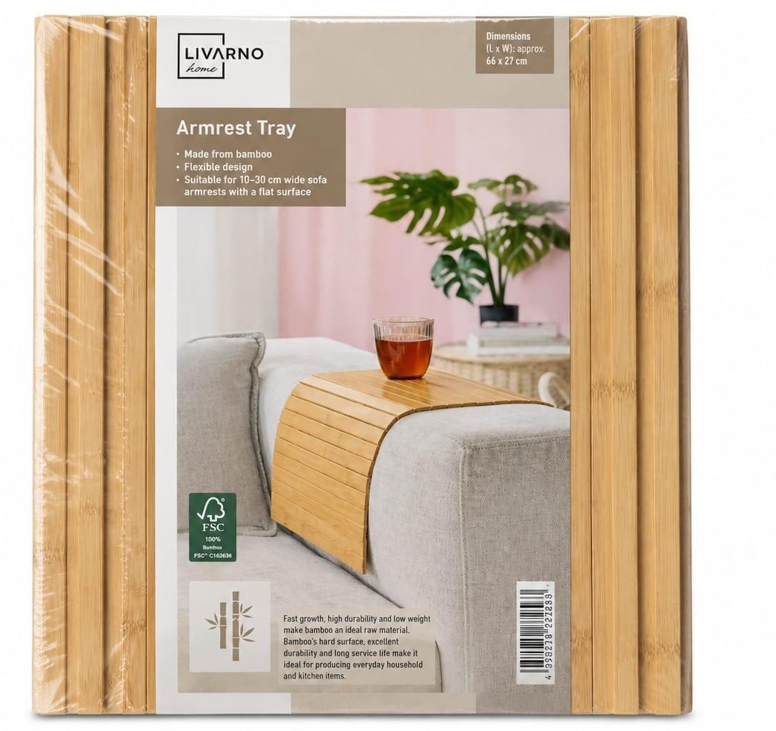 Suport pentru cotiera Livarno Home din bambus (culoare naturala)