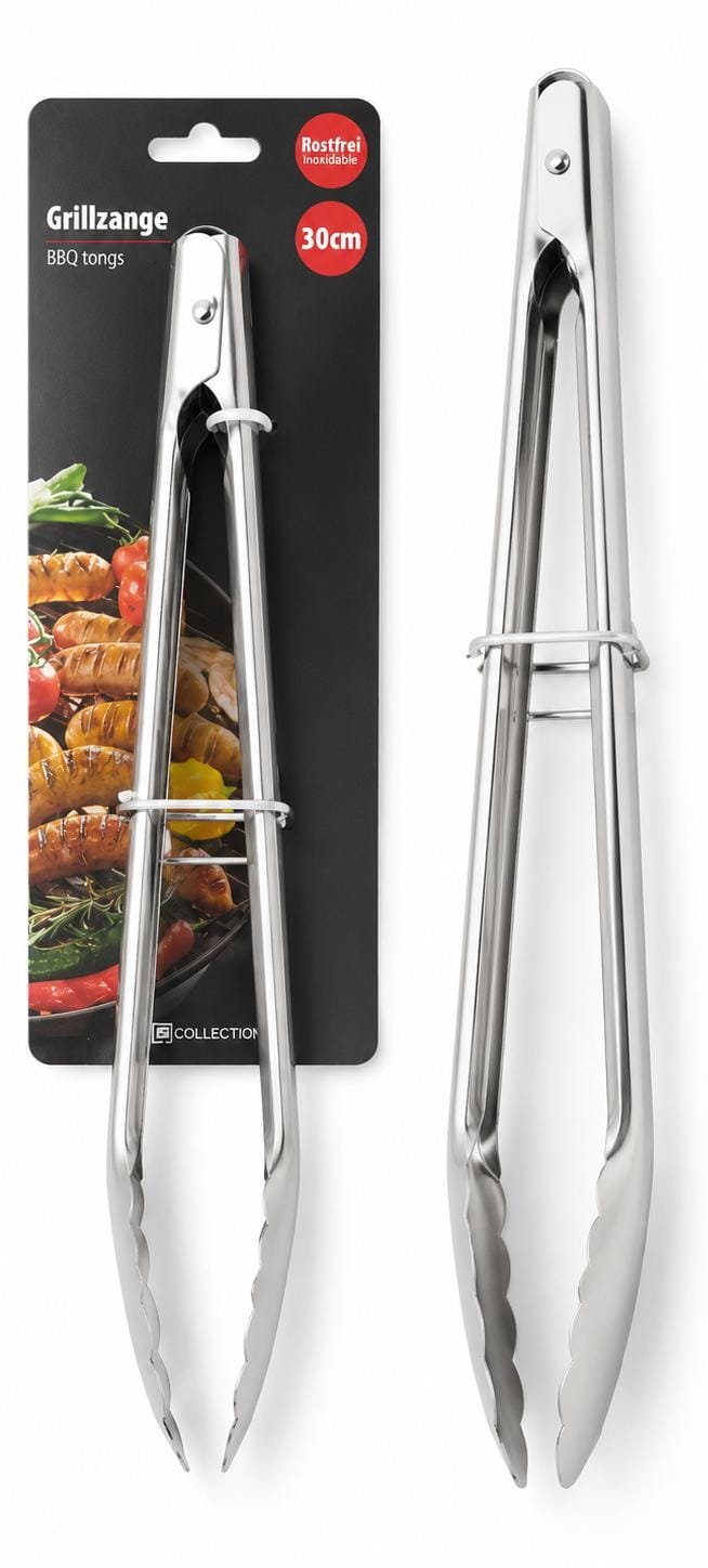 Cleste de gratar 30 cm din otel inoxidabil | Cleste de bucatarie premium si cleste de carne, 100507