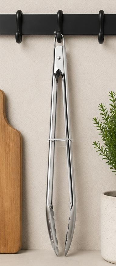 Cleste de gratar 30 cm din otel inoxidabil | Cleste de bucatarie premium si cleste de carne, 100507 - imagine 3