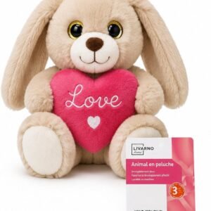 Ursulet de Plus Livarno Home cu Inima „Love” – Cadou Valentine's Day