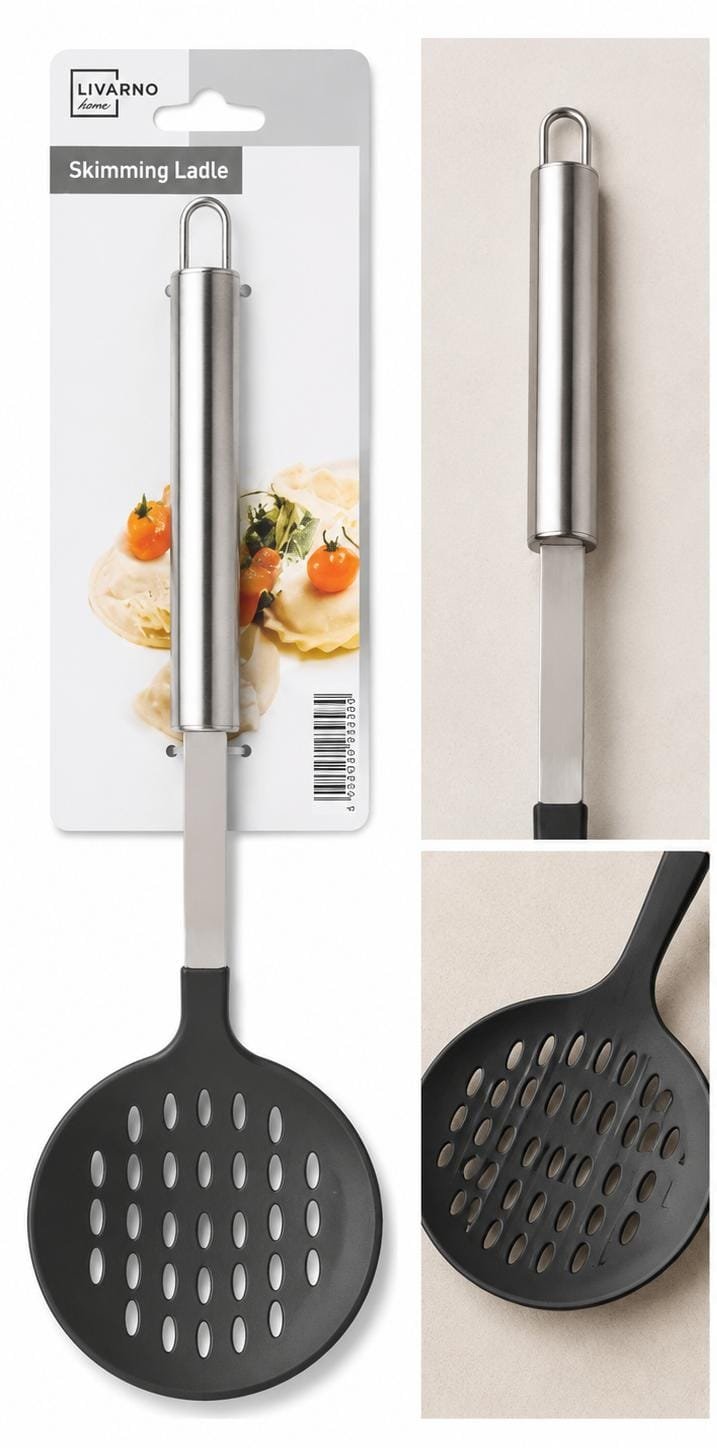 Spumiera / lingura perforata SILVERCREST din nylon si inox – pentru scos alimente din apa sau ulei