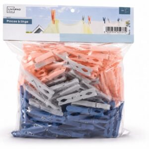 LIVARNO – Clesti (cârlige) pentru rufe, 100 bucati, mix 3 culori