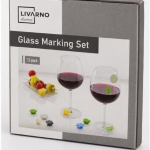 Set marcatoare pentru pahare LIVARNO home – 12 piese, identificare pahare si pahare de vin