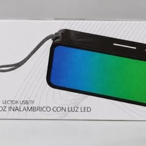 Boxă Portabilă Bluetooth Pro Stima SMA-6602 Albastra cu Iluminare LED RGB, Bluetooth 5.3, USB, TF și Curea de Transport
