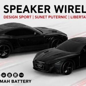 Boxă Portabilă Bluetooth J-iPOK P331 în Formă de Mașină Sport – 5W, Bass Puternic, Baterie 800 mAh, Gri