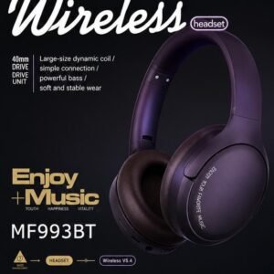 Căști Wireless MF993BT – Bluetooth 5.4, Over-Ear, Difuzoare 40 mm, Bass Puternic, Microfon Integrat, Negre