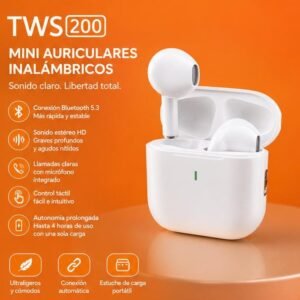 Căști Wireless Bluetooth TWS cu Ecran Tactil LCD, ANC/ENC, Control Touch, Carcasă de Încărcare și Reducere Activă a Zgomotului – Albe