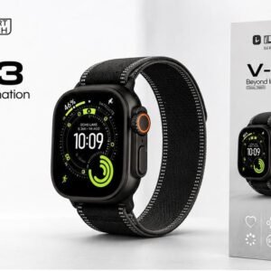 Smartwatch iLV V-U3 Series 11, Ecran Tactil HD, Apeluri Bluetooth, Monitorizare Ritm Cardiac, SpO₂, SOS, Moduri Sport și Notificări – Negru