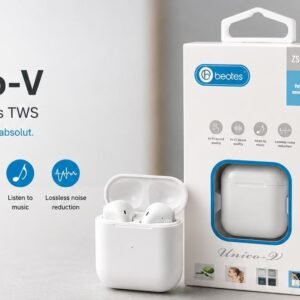 Căști Wireless Bluetooth Beotes Unico-V ZS-073, HiFi Stereo, Reducere a Zgomotului, Microfon Integrat, Control Touch, Carcasă de Încărcare – Negre