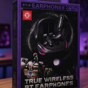 Căști Wireless Bluetooth TWS TF-T10 Pro Transformers Megatron Edition, HiFi Stereo, Control Touch, Carcasă de Încărcare cu LED RGB, pentru Gaming și Muzică – Negre