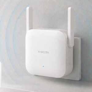 Amplificator Semnal WiFi Xiaomi Range Extender N300, Repetor Wireless 300 Mbps, 2 Antene Externe, Configurare prin Mi Home, Alb