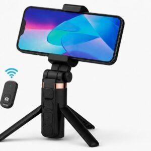 Mini Trepied Selfie Pro Stima STF-2119, Stick Selfie Wireless Bluetooth 4 în 1, Rotire 360°, Telecomandă Detașabilă, Suport pentru Telefon – Negru