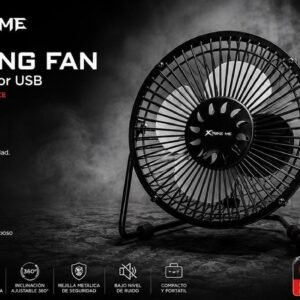 Mini Ventilator USB XTRIKE ME FN-809, Portabil, Silențios, Alimentare USB, Ideal pentru Birou, Gaming și Laptop, Negru