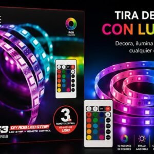 Bandă LED RGB XTRIKE ME HT-6053, 3 m, USB, cu Telecomandă, Iluminare Multicoloră pentru TV, PC și Cameră