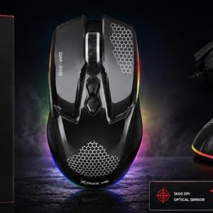 Mouse Gaming XTRIKE ME GM-216 – Iluminare RGB 7 Culori, 3600 DPI, 7 Butoane, Senzor Optic, Negru