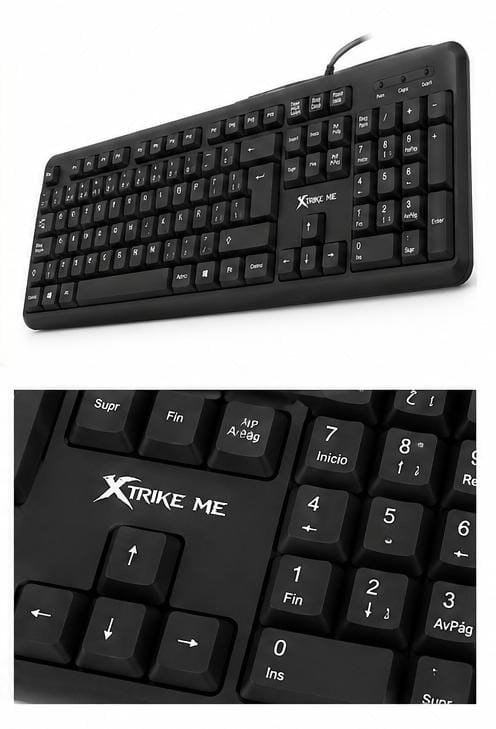 Tastatură cu fir Xtrike Me KB-224, USB, layout complet, design ergonomic, compatibilă Windows, Negru - imagine 3