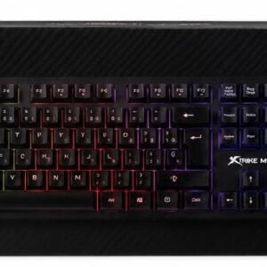 Kit Gaming Xtrike Me MK-201, tastatură și mouse cu fir USB, iluminare Rainbow, design ergonomic, compatibil Windows, Negru