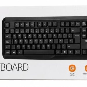 Tastatură cu fir Xtrike Me KB-229, USB, layout complet, design slim și silențios, compatibilă Windows, Negru