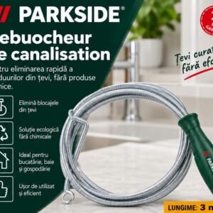 Spirală de canalizare Parkside 3 m x 19,5 mm