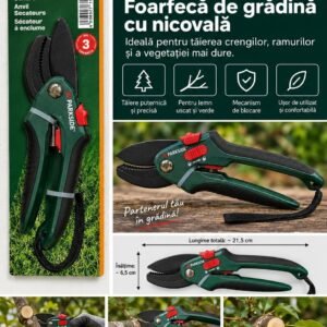 Foarfece Parkside pentru trandafiri, foarfece pentru crengi, foarfece pentru nicovală, foarfece de grădină, foarfece pentru flori, robuste