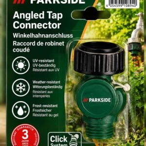 Conector Unghiular PARKSIDE pentru Robinet și Furtun de Grădină – Sistem Click