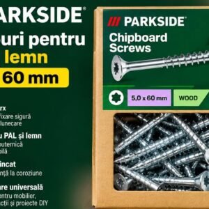 Set 40 Șuruburi pentru Lemn PARKSIDE 5.0× 60 mm – cu Bit TX25
