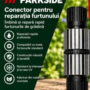 Conector Reparator pentru Furtun PARKSIDE – Metalic, Rezistent, pentru Îmbinarea Furtunurilor de Grădină