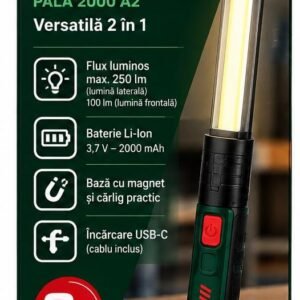 Lampă LED reîncărcabilă fără fir PARKSIDE 2 în 1 – 250 lm