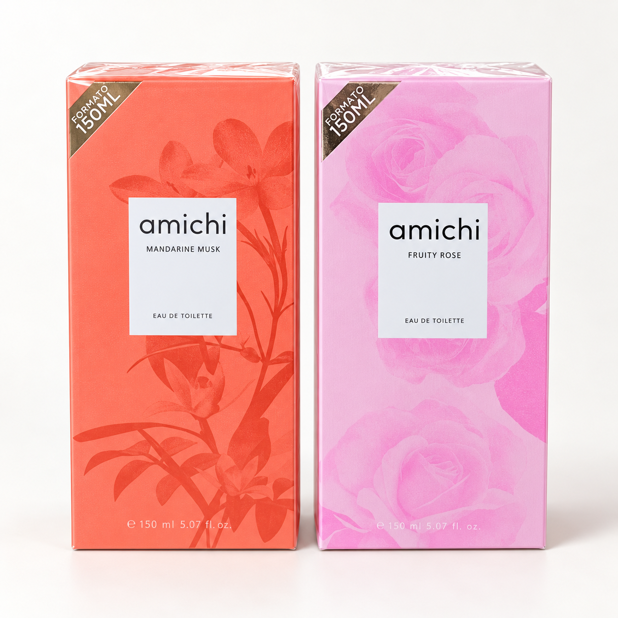 Set 2 parfumuri Amichi – Mandarine Musk + Fruity Rose.